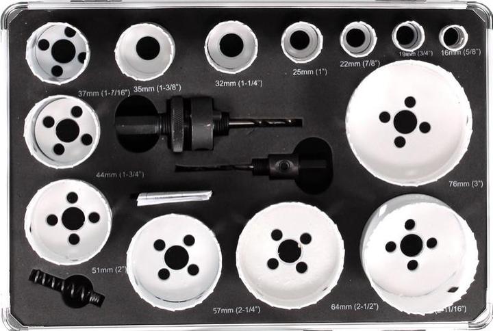 Produktbild Makita D-47307 Lochsägen-Set 16teilig (16, 19, 22, 25, 32, 35, 37, 44, 51, 57, 64, 68, 76 mm)