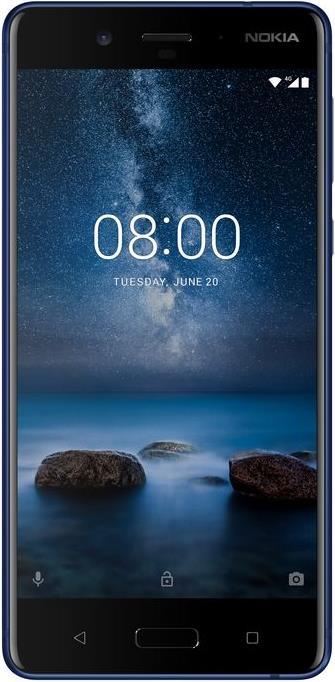 Image du produit Nokia 8 (64 Go, Bleu tempéré, 5.30", SIM simple, 13 Mpx, 4G)
