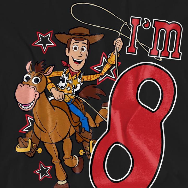 Immagine prodotto Toy Story I'm 8 Maglietta Compleanno Legno Adulto Unisex (S)