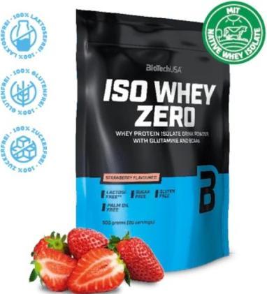 Actual product image Biotech USA Iso Whey Zero (Strawberry, 1 pcs., 500 g)