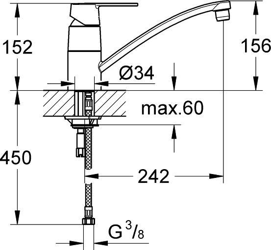 Produktbild Grohe Get Einhand-Spültischbatterie, 1/2"