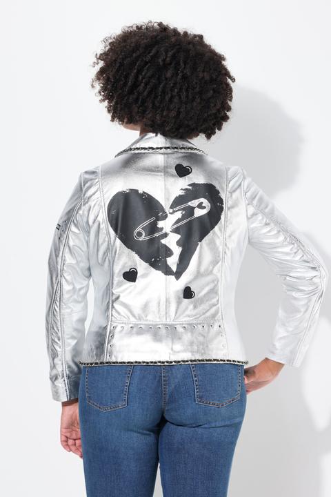 Produktbild Angel of Style Leder-Bikerjacke, echtes Leder, Beschichtung, Rücken-Print (52)