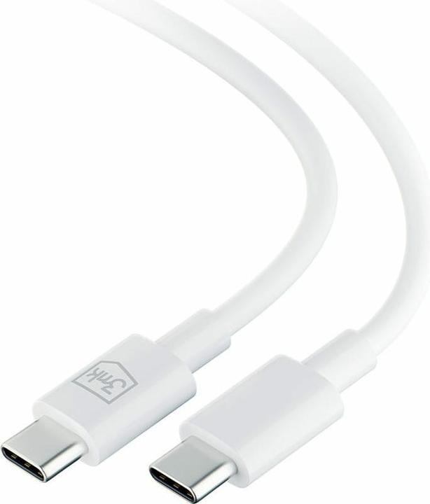 Produktbild 3MK Hyper Cable USB-C - USB-C 100W 1.2m Biały/White Kabel (1.20 m, USB 3.2 Gen 1, 100 W)