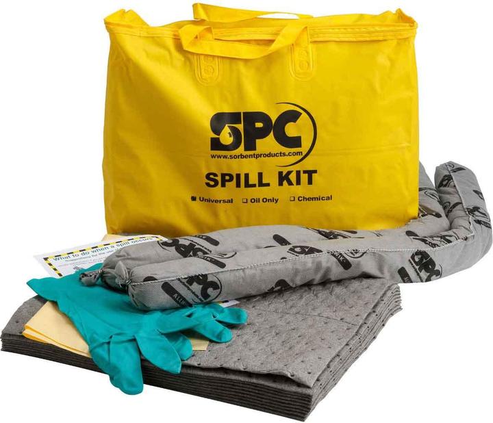Immagine prodotto Brady SKA-PP, set di emergenza ECONOMY, manutenzione, giallo, capacità di assorbimento: 18 litri (1 set)