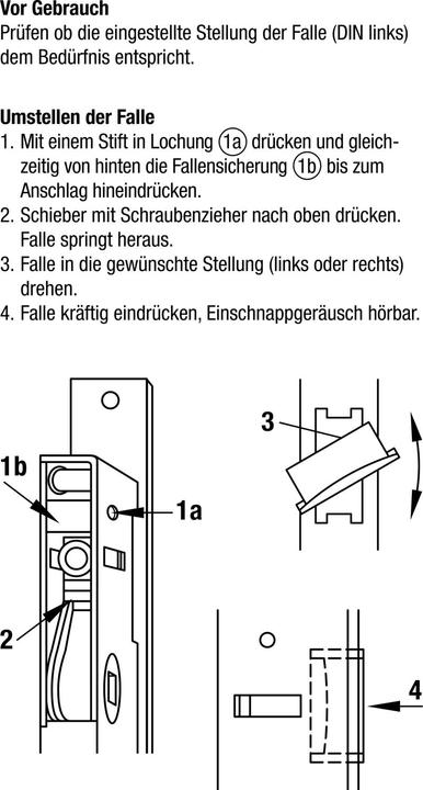 Image du produit MSL Rohrrahmen-Einsteckschloss (Serrure à mortaise)
