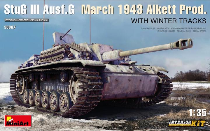 Produktbild Mini art StuG III Ausf. G March 1943 Alkett Prod w/Winter Tracks. Interior Kit