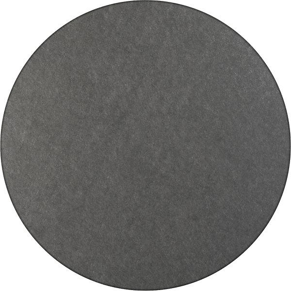 Actual product image eurokraft basic Acoustic ceiling panel, PET felt, Ø 1200 mm, round shape, dark grey.