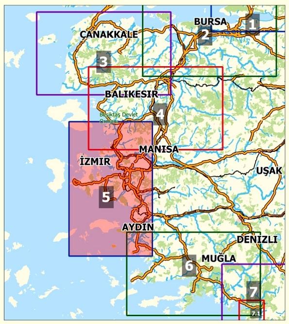 Produktbild Izmir - Topographische Reisekarte 1:250.000 Türkei (Blatt 5)