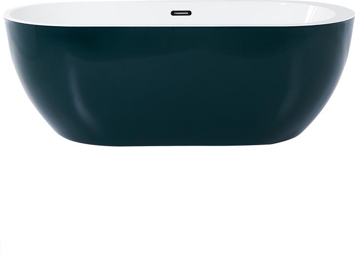 Actual product image Beliani Bathtub freestanding blue-green oval 170 x 80 cm NEVIS (220 l, 170 cm, 80 cm)