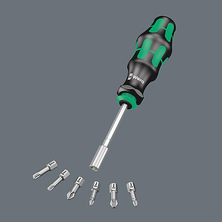 Actual product image Wera Kraftform Kompakt 28 B (slot 1 x 5.5 x 25 mm, PH2X 25mm, PH1 x 25 mm, slot 1.2 x 6.5 x 25 mm, PZ 1 x 25, Pz2x25mm)