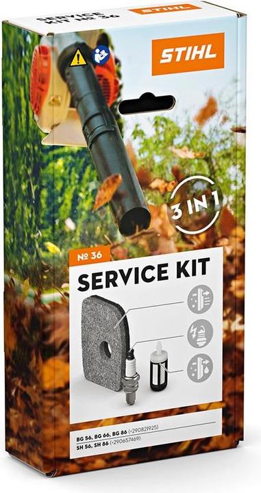 Image du produit Stihl Kit de maintenance 36 BG 56, BG 66, BG 86, SH 56, SH 86 42410074100 Filtre, bougie d'allumage (Aspirateur + souffleur de feuilles, Pièces de rechange pour machines de jardinage)