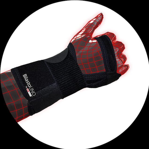 Actual product image Bilasto Uno Wrist splint right with support (One size)