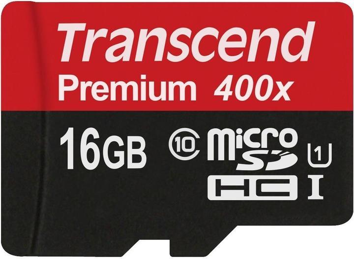 Immagine prodotto Transcend Premium 400x (16 GB, microSDHC, U1, UHS-I)