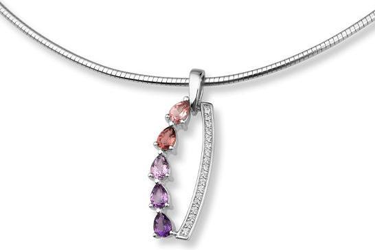 Breuning ANHÄNGER - E.ROSA TURMALIN/Brill. 0,099 Ct. H/si (585, - Gold)
