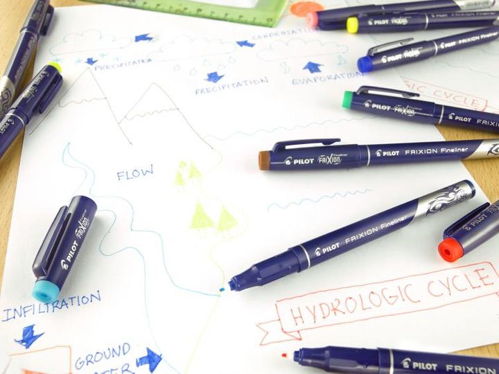 Immagine prodotto Pilot FriXion Fineliner x3 Fancy (Viola, Rosa, Verde chiaro, Blu scuro, 3 x)