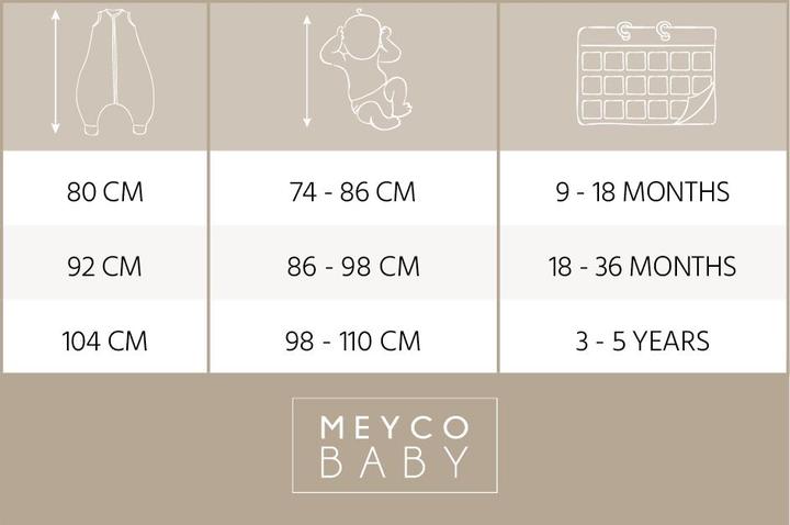 Nährwerte und Zutaten Meyco Baby Rib Mini Spot baby sommer schlafoverall jumper (104 cm, 0.5 TOG)