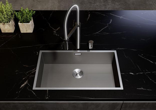 Actual product image Blanco Zerox 500-IF DarkSteel (Top-mounted sink, 54 cm, 44 cm)