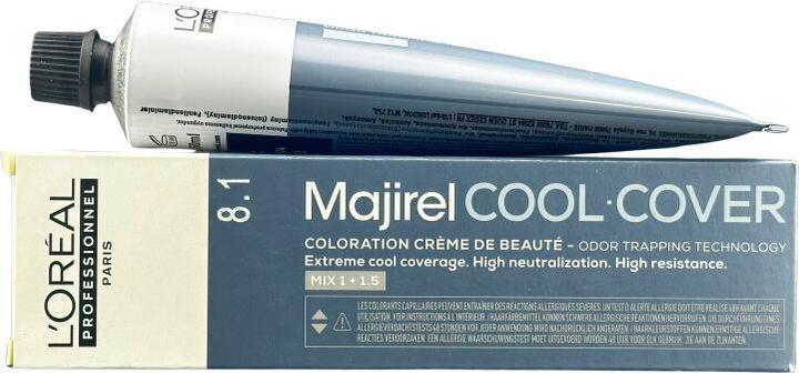 Produktbild L'Oréal Professionnel L'Oréal Majirel COOL COVER 8,1 Hellblond Asch 60 ml (Hellblond asch)