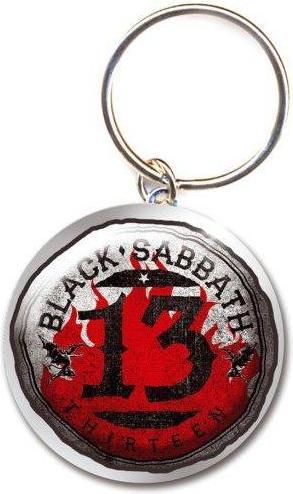 Actual product image Black Sabbath 13 Flames Photo Print Keyring