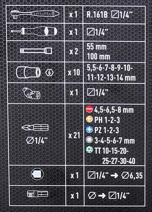 Productafbeelding Facom R2NANO doppenset 38 stuks 1/4" ( 834486 ) + koffer