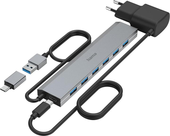 Produktbild Hama 7 Port USB-Hub (USB-A, 7 Ports)