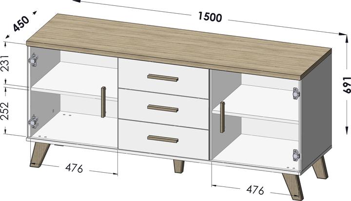 Produktbild Cama Lotta (150 x 45 x 69 cm)