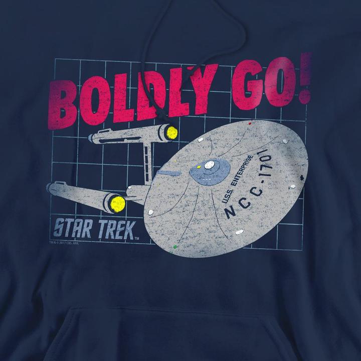 Immagine prodotto Boldly Go Felpa con Cappuccio Uomo (XXL)