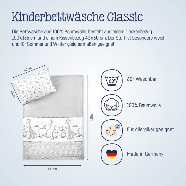 Produktbild Julius Zöllner Bettwäsche 80/80+35/40, Safari