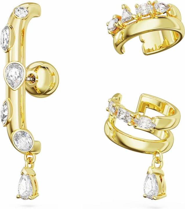 Immagine prodotto Swarovski Dextera Set di fermagli per orecchie di vari tagli in oro bianco (Metallo Swarovski)