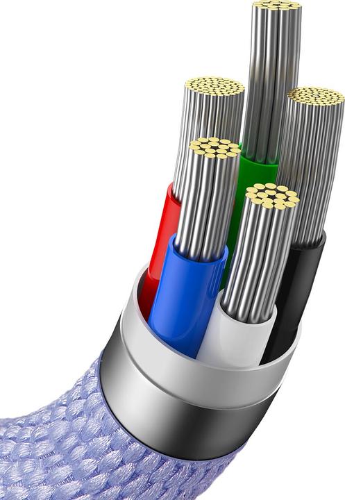 Actual product image Baseus Crystal Shine Series Fast Charging Data Cable Type-C to iP 20W 2m Purple (2 m, USB 2.0, 20 W)