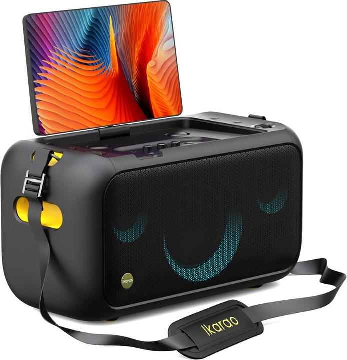 Actual product image Ikarao Karaoke box Break X1 13" screen 2 microphones, 800W