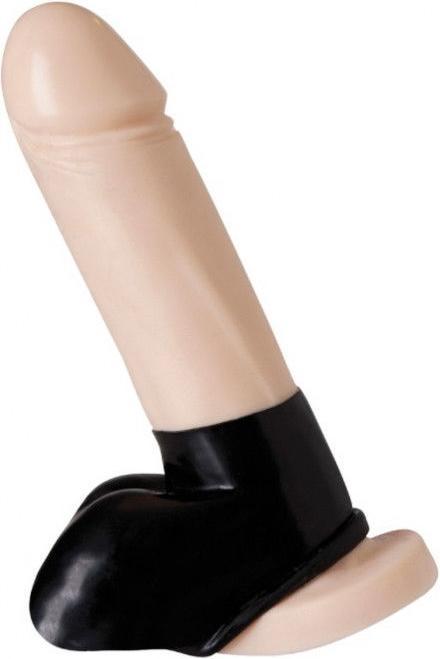 Rimba Erotic Fashion Penis Sleeve Closed Latex Black Size OS