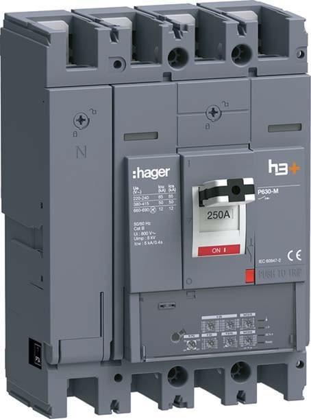 Produktbild Hager HMW251JR h3+ P630 LSI 4P4D250A 50kA Leistungsschalter