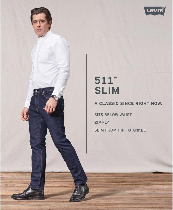 Actual product image Levis 511 Jeans Slim Fit grey / black 3d (W32/L32)