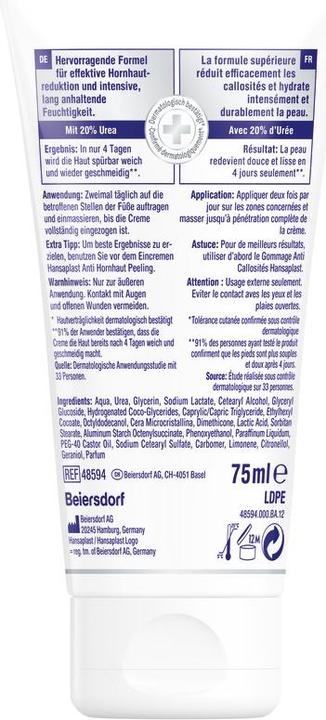 Productafbeelding Hansaplast Anti eelt intensieve crème, 75 ml Crème (Voetcrème en gel, 75 ml)