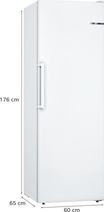 Produktbild Bosch Hausgeräte Serie 4, Freistehender Gefrierschrank, 176 x 60 cm, Weiss, GSN33FWEV (Freistehend, 225 l)