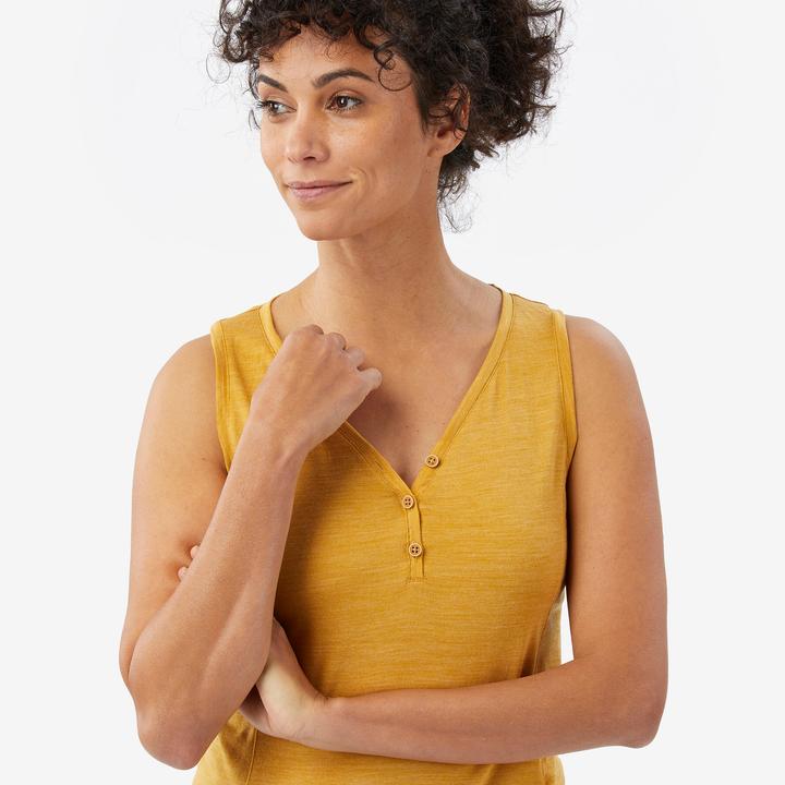 Actual product image Forclaz Merino-Tanktop Damen - Merino Fresh gelb (M)