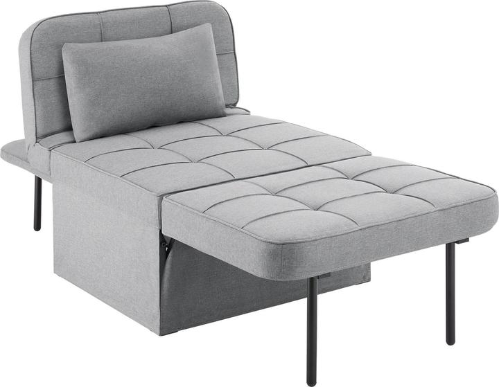 tectake Sgabello letto, 4 in 1, regolabile in altezza in 6 posizioni