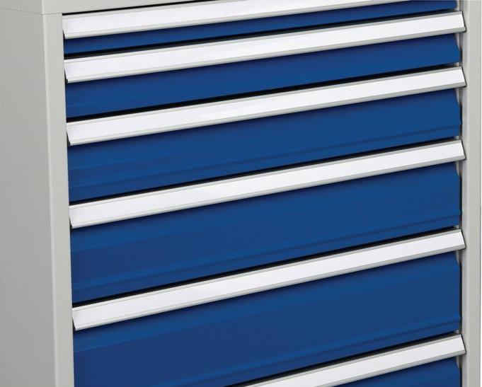 Produktbild Quality Schubladenschrank H1019xB705xT736mm grau/blau 2x75,2x100,2x125,1x300mm Schubl. (80700/1401AV 7035/5 (80 cm, 115 cm)