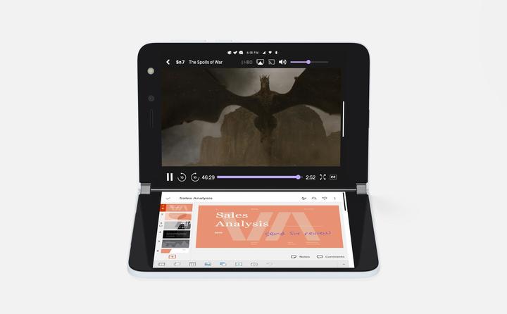 Immagine prodotto Microsoft Surface Duo (128 GB, Ghiacciaio, 8.10", Doppia SIM, 11 Mpx, 4G)