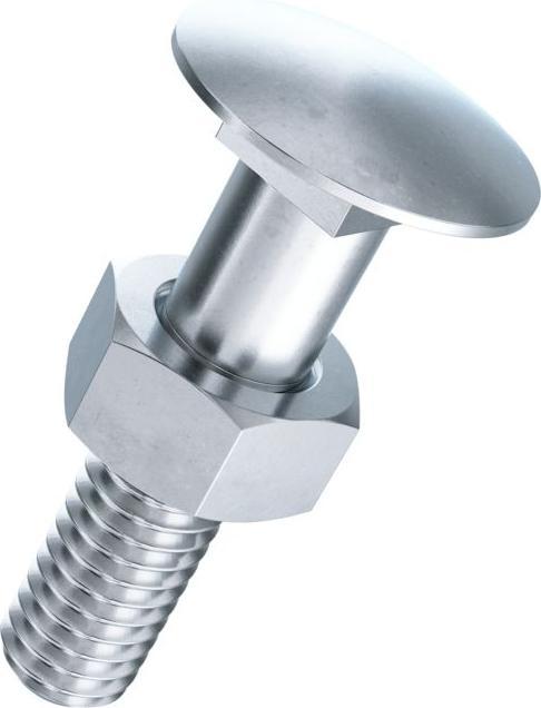 Produktbild BestaPac Flachrundschraube mit Mutter verzinkt M5x25
