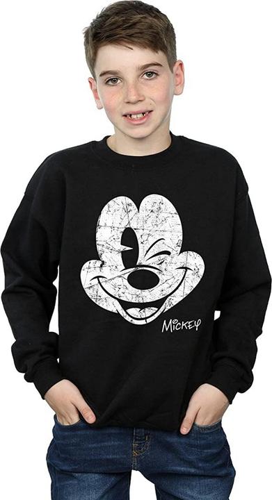 Disney Jungen Mickey Mouse Gesicht Baumwoll Sweatshirt