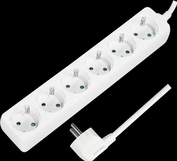 Produktbild LogiLink Steckdosenleiste (6 x, CEE 7/3, 1.50 m)