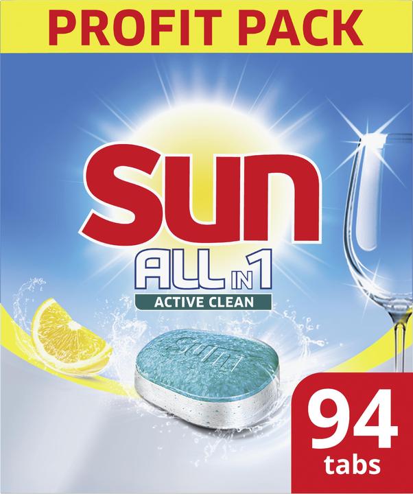 Image du produit Sun All-in-1 Active Clean Lemon 94x (Tabs)
