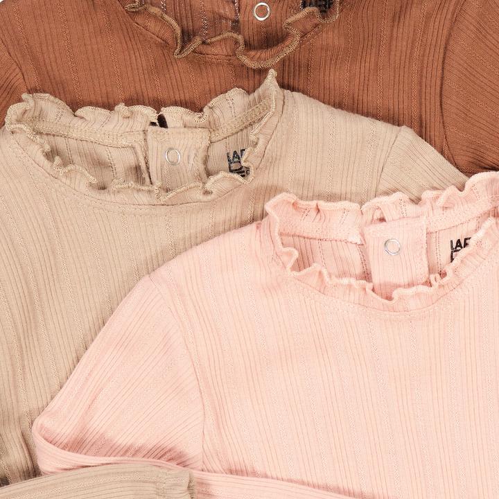 Actual product image La Redoute Collections 3er-Pack langärmelige Babybodys mit Rüschenkragen (92)