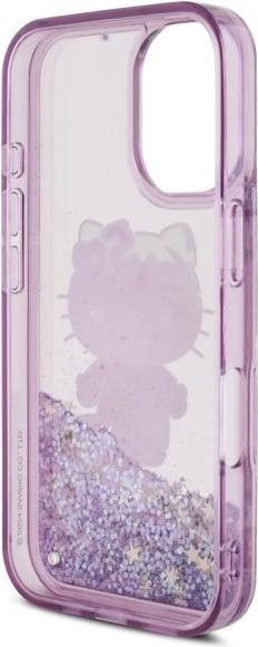Immagine prodotto Hello Kitty HKHCP16SL50PPU Custodia rigida per iPhone 16 6.1" viola/viola Liquid Glitter 50TH Anniver (Apple iPhone 16)