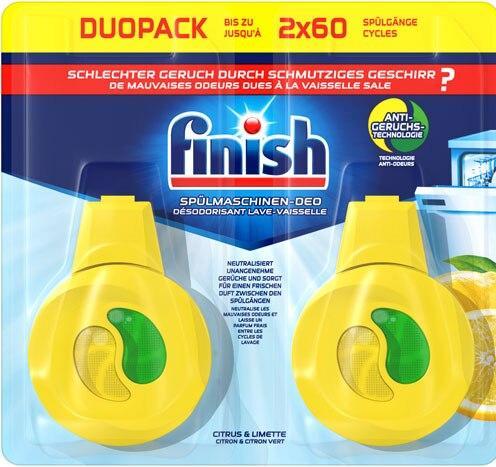 Produktbild Finish Spülmaschinen-Deo Citrus & Limette Duo 2 Stück (Gel, 60 Waschgänge)