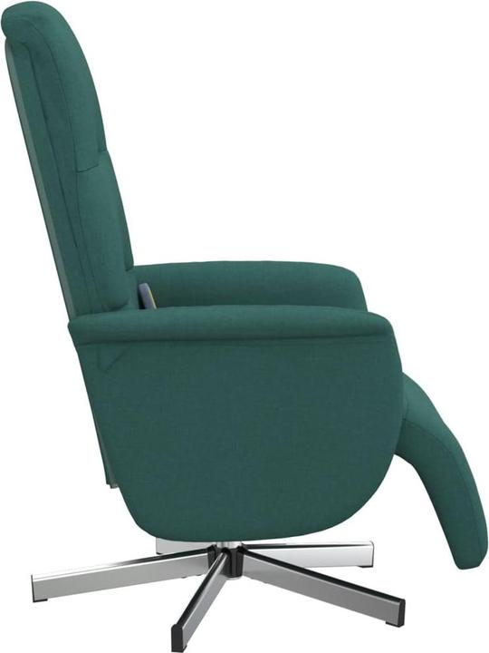 VidaXL Massagesessel mit Fussteil Dunkelgrün Stoff,Farbe