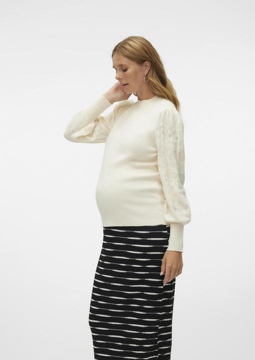 Immagine prodotto Vero Moda Maternity Vestibilità regolare Collo alto Maniche a palloncino Pullover Top in maglia (L)