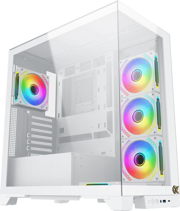 Actual product image Xigmatek Boitier Moyen Tour ATX Endorphin Ultra RGB avec panneaux vitrés (Blanc) (mATX, Mini-ITX, ATX)
